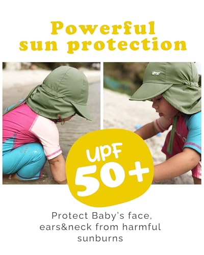 Image of FURTALK Baby Sun Hat Girls and Boys Summer Beach Swim Hat Essentials UPF 50+