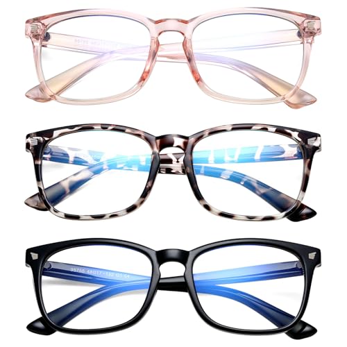 Image of Hycredi Kids Blue Light Blocking Glasses for Boys & Girls, Square Frame | Lightweight Eyewear For Daily Screen Time, Ideal For Computers, Gaming, Tablets And Phones With Comfortable Lenses