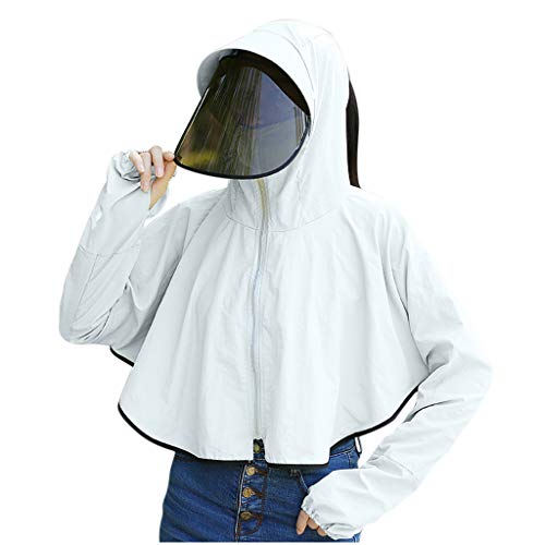 BBesty Protective Face Shield Full Cover Safety Hat with Clear Visor UV Protection