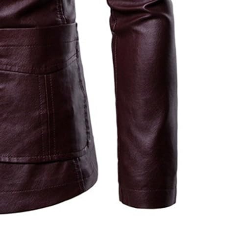 Men Classic Leather Blazer 2-Button Lambskin Leather Blazers Daily Simple Casual PU Leathers Suits3