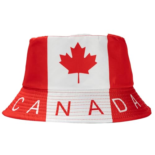2026 World Cup Canada Fan Bucket Hat with National Flag Fisherman Hat for World Cup Fan Black