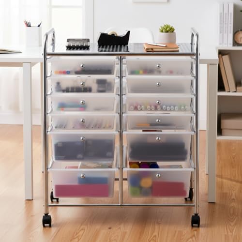 Lista de Cajones - los preferidos. 42 Magma Life Carrito Organizador con 12 Cajones y Ruedas, Resistente Organizador Multifuncional hecho de PP y Estructura Tubular, ¡Optimiza tu Espacio!