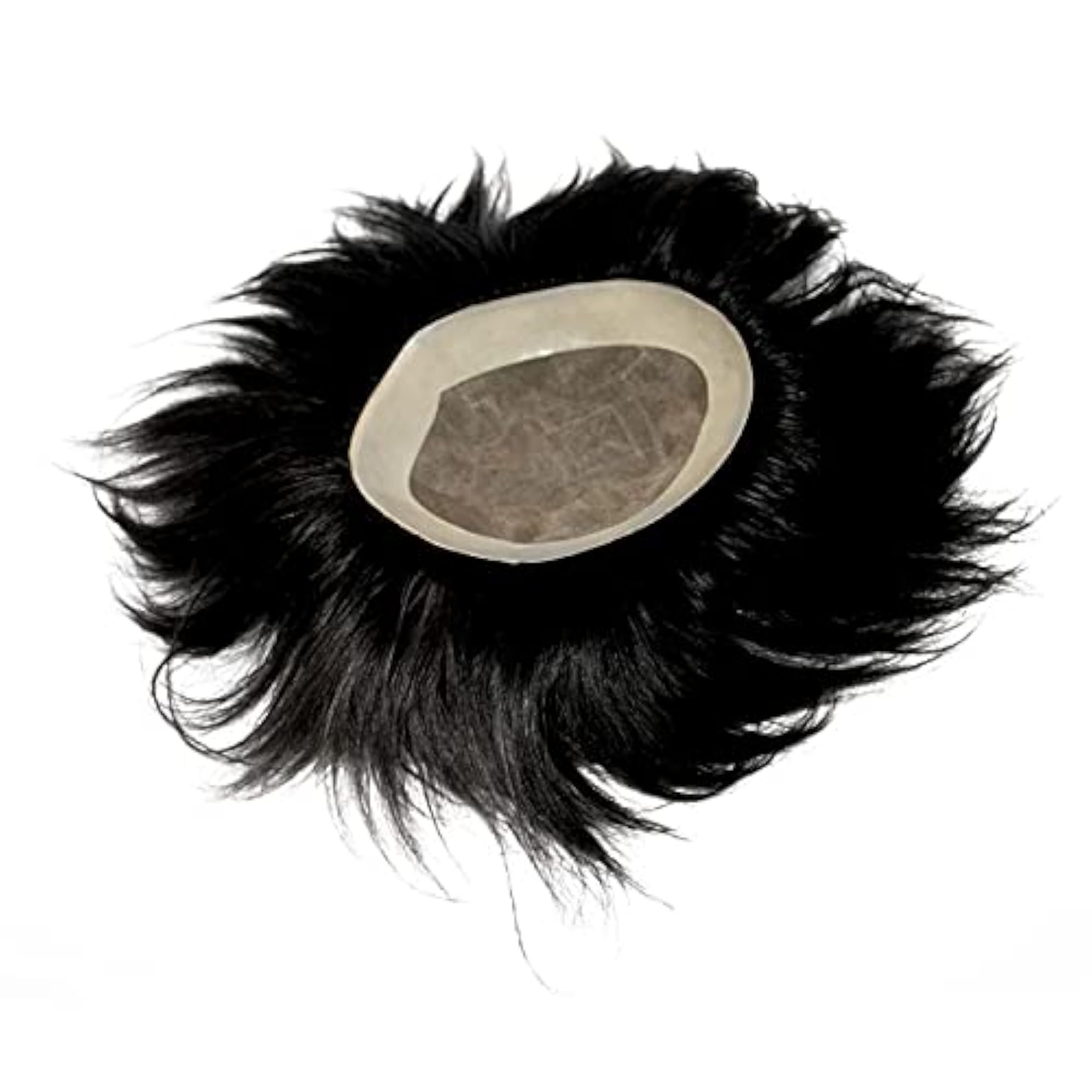 Men's Human Hair Toupee, Full Head Hair Patch