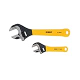 Dewalt DWHT75497 2 Pc&period; Dip Grip Adjustable Wrench&comma; Yellow