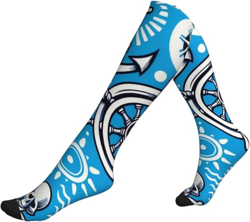 Calcetines Deporte 50cm, Blancos Náutico Marítimo Respirable Calcetine Mujer Suaves Calcetines Deportivos para Hombre Ciclismo Trabajo