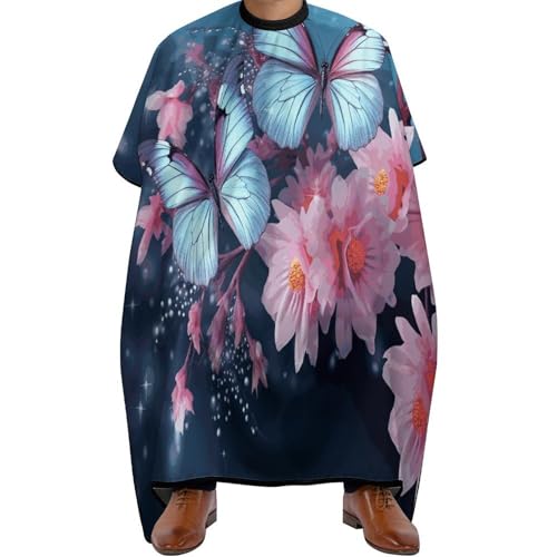 Capa para cortar cabello Butterfly Blossoms 170x144 cm miniatura 1