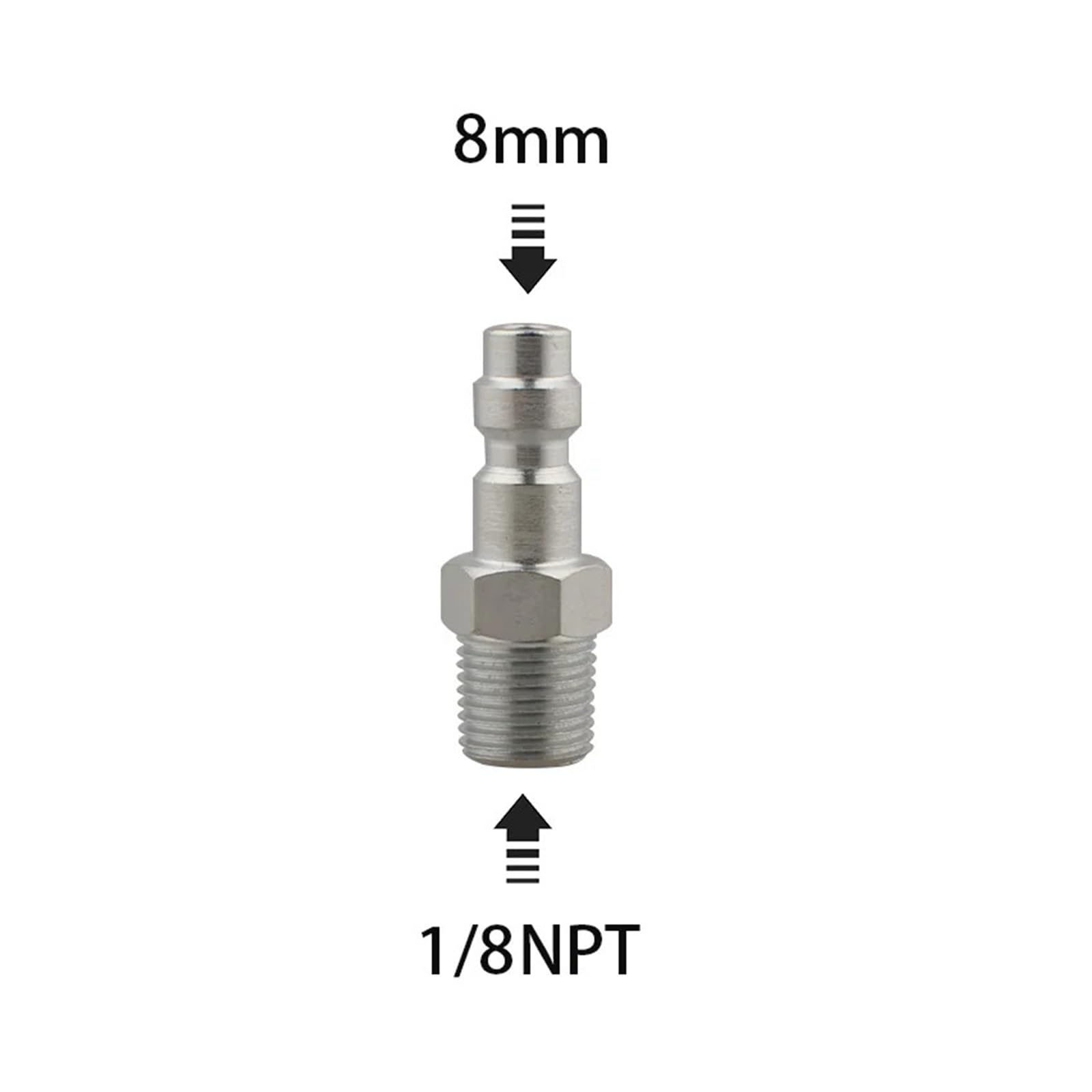 1/8NPT 8MM stal nierdzewna męski regulator butli gazowej montaż