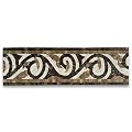 Stone Center Online Garden Emperador 4.7x15.7 Marble Mosaic Border Listello Tile Polished for Kitchen Backsplash Bathroom Flooring Shower Surround Dining Room Entryway Corrido Spa (1 Piece)