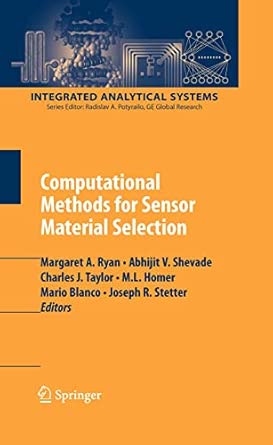 Computational Methods for Sensor Material Selection 2010th Edition book cover