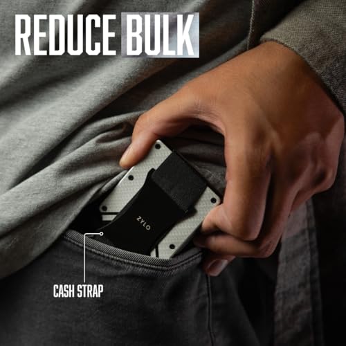 Wallet for Men - Minimalist AirTag Compatible, Aluminum RFID Blocking, AirTag Holder, Money and Card Holder - Modern, Stylish, Slim, Compact and Durable Wallet by Zylo4