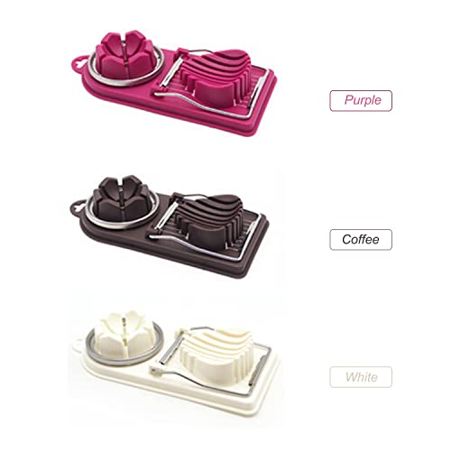 Generic Fatiador de ovos 2 in1 Multifuncional Cozinha Ovo Fatiador Cortador de Mofo Flor Bordas Gadg