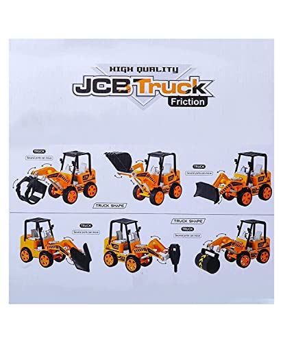 Image of Truck Toy for Kids - Pull Back Toys Vehicles Truck Toy for Kid, Friction Power Toy Trucks for 4+ Years Old Boys & Girls, Toys for Boys, Trucks Set for Kids(5 Pcs),Yellow