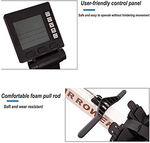 Image of Fitness Rower Machine Home Gym Foldable Magnetic Resistance Rower Exercise Fat Reduction