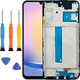 Tefnkiee for Samsung Galaxy A25 Screen Replacement for Samsung A25 / A256 5G Screen Replacement with Frame SM-A256E SM-A256B SM-A256U SM-A256W LCD Display digitizer Touch Screen Black 6.5 Inch