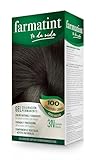 Farmatint Gel 3N Castaño Oscuro, Tinte Vegetal Permanente, Sin Amoníaco, Cobertura Completa de Canas, Cuida y Protege tu Cabello, Unidad de 135ml, El embalaje puede variar