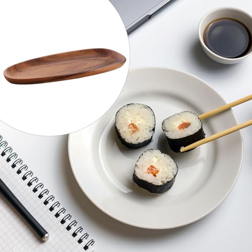 Bandeja para sushi de plástico estilo japonés rectangular miniatura 7
