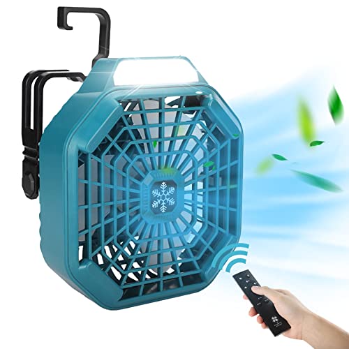 Taingwei Cordless Fan with Remote for MT 18v Battery,Camping Fan with 3 Energy Efficient Speed Settings and Dimmable Led Light (TOOL ONLY)