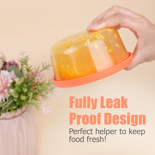 Image of LUVCOSY 1 Cup 2 Cup 4 Cup Round Silicone Replacement Lids for Pyrex 7202-PC, 7200-PC, 7201-PC Glass Bowls, 6 Pack, Microwave & Dishwasher & Freezer Safe (Container not Included)