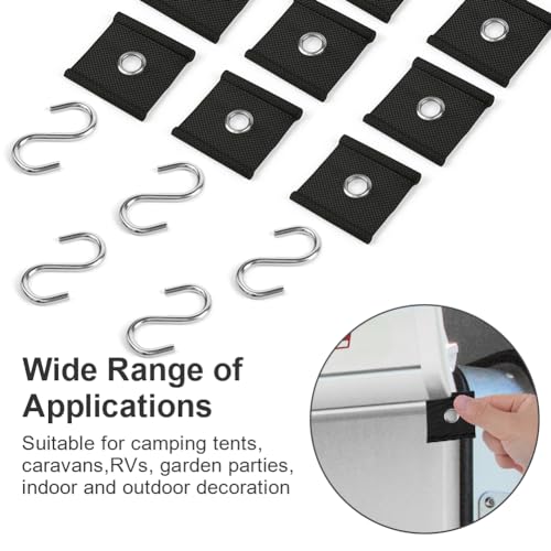 URAQT Kederleiste Haken, 6 Stück Kederöse für Kederschiene für 5/6 mm 7/8 mm Kederschiene RV Markisenhaken Camping Haken Haken Set Zubehör Aufhänger für Wohnmobil Wohnwagen Innen und Außendekoration
