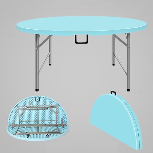 Table de pique-nique pliante ronde portable avec poignée solide LWX