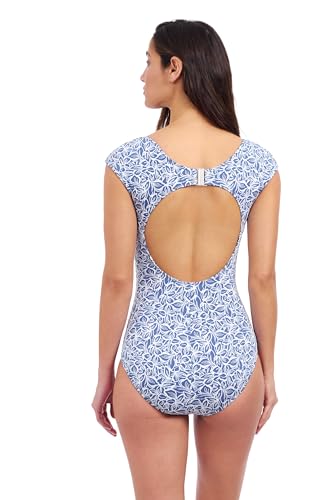 Profile by Gottex Plumeria Textured Leafy Print Stylish & Versatile Women’s Cap Sleeve One Piece Bathing Suit Swim Essential3