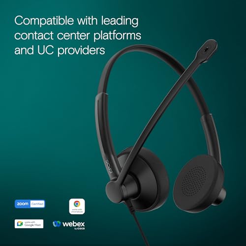 Image of EPOS Impact 100 UC Stereo USB-C+A Headset with Microphone, Universal Communications, Noise-Cancelling Mic, Lightweight, Call Control, USB Adapter, Soft Earpads, Professional Business Use