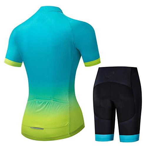 Aogda Cycling Jerseys Women Bike Shirts Team Bicycle Clothing Ladies Biking Tops Tights (Medium) - Thumbnail 2