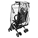 Stroller Rain Cover, Universal Black Clear Baby Travel Weather Shield for Outdoor Protection, Plastic Rain Stroller Cover for Winter Infant for Windproof, Waterproof, Protect from Sun Dust Snow