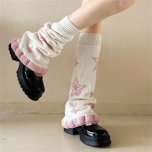 Goth Y2k Leg Warmers for Women Rave Hippie Alt Emo Knit Grunge Winter4