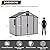 DNYKER 8 x 6 FT Resin Outdoor Storage Shed, All-Weather Plastic Garden Shed with Floor, Lockable Doors & Windows, Plastic Tool Shed for Poolside, Patio, Backyard