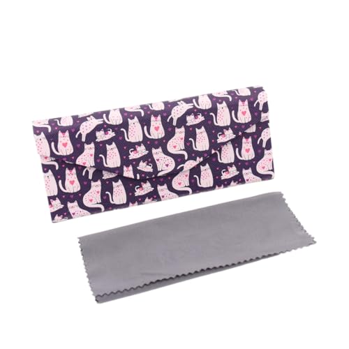 Image of Real Sic Glasses Case for Men and Women - Magnetic Folding Hard Shell Sunglass Holder - Inspired by Adorable Animals