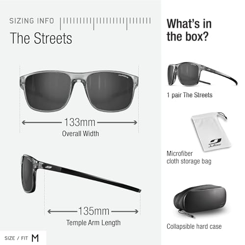 Julbo The Streets Lifestyle Sunglasses for Men & Women w/Bio-Sourced Rislan Frames for Walking, Hiking - 100% UV Protection4