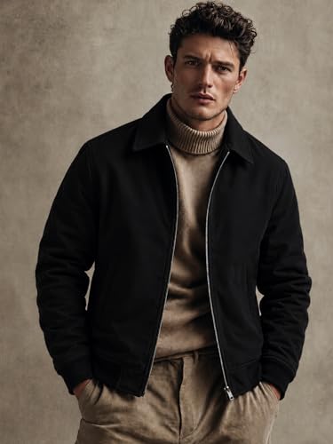 Buy Blaq Ash Men's PU Leather Bomber Jacket with Removable Hood, Soft Matte Sheen Finish, Casual Biker Winter Jacket, Black, Olive Green (IN, Alpha, M, Black) at Amazon.in - Image 3