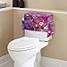 Maiyoinou Purple Toilet Tank Cover with Storage Pockets No Tools Needed Easy Installation Toilet Tank Storage Cover for Small Bathroom, Butterfly Daisy Marble