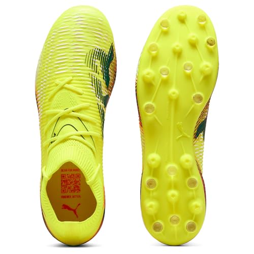 PUMA Unisex Future 8 Match MG Fussballschuh, Yellow ALERT Black-Sun Struck, 44 EU