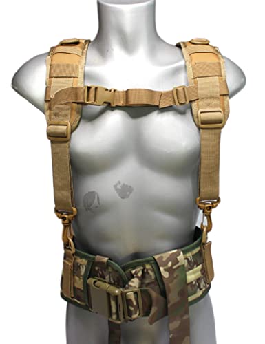 Image of MELOTOUGH Tactical Suspenders for Duty Belt,Breathable Padded Adj H-Harness w /YKK Hooks,Heavy Duty Police Law Enforcement