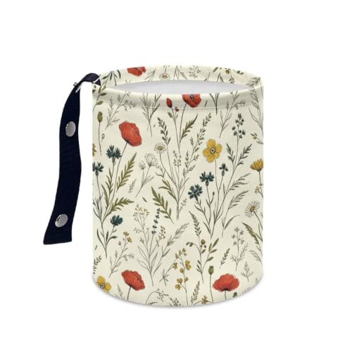 Image of Floral Daisy Car Trash Can for Car Front Seat, Back Seat, Floor, Headrest, Car Accessories Interior Universal for Cars SUV Trucks