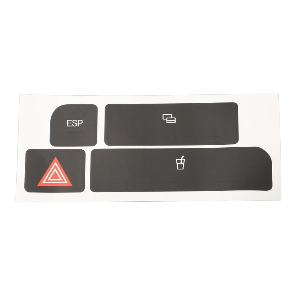 Autocollant réparation bouton Audi A4 finition vinyle noir mat - 7