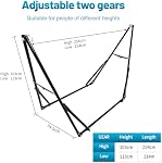 Hamac portable avec support pour l'extérieur ou l'intérieur (rouge/bleu/jaune) 1 Minutes sans outil Installez un hamac réglable pour la cour intérieure extérieure du patio.