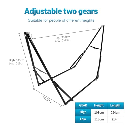 Image of Portable Hammock with Stand for Outside or Inside,No Tree Required