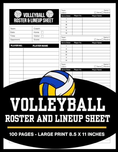 Volleyball Roster and Lineup Sheet