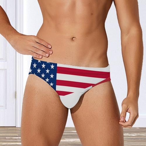 Flag of United States and Italy Men's Swim Briefs Low Waist Bikini Swimsuit Underwear Beach Swimwear4
