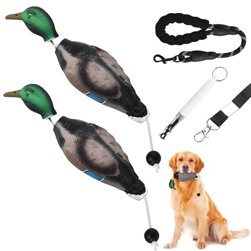 Scopaven Duck Training Dummy With Leash & Whistle - Durable Retriever Dummy for Waterfowl Retrieval, Hunting Toys and Bumpers for Dogs