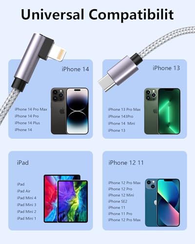 Image of Extra Long USB C to Lightning Charger Cable 16FT /5M [Apple MFi Certified] Extra Long iPhone Cable Apple Charger Cable Nylon Braided 2.4A USB Lightning Cable for iPhone 14 13 12 11 Pro X XS Max XR