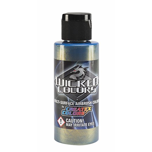 Createx Wicked Colors W353 Pearl Fastback Green 2oz. water-based universal airbrush paint. by SprayGunner