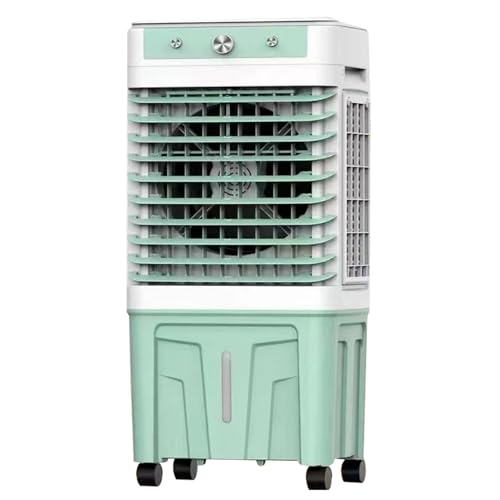QYMYOZ Ventilador Enfriador de Aire evaporativo Comercial, Enfriador evaporativo 3 en 1 con oscilación de 120°, Gran depósito de Agua y Potente Motor para una refrigeración efic