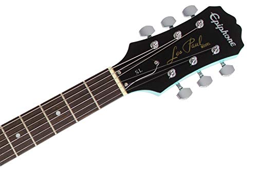 Epiphone Les Paul Melody Maker Starter Pack | Includes Mini Amp, Gigbag, Tuner, Picks, And Strap - Turquoise #TOP6