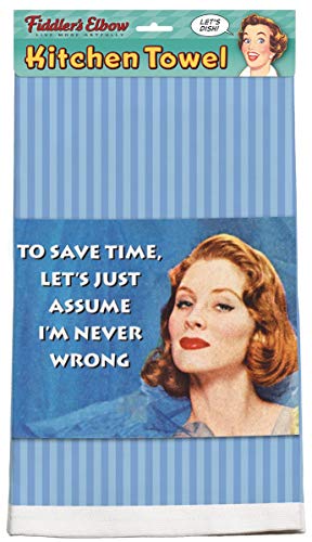 Fiddler's elbow save time kitchen towel | humor ephemer…