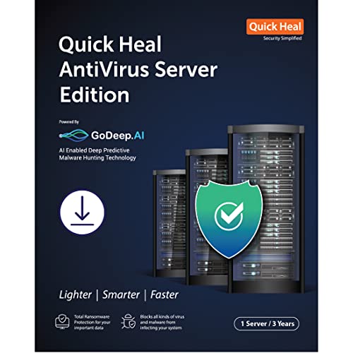 Image of Quick Heal Antivirus Server Version - 1 Server, 3 Years (Email Delivery in 1 Hour- No CD)