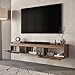 Atelier Mobili Floating TV Stand for 75 Inch TVs, Modern Entertainment Center with Cable Management,Elegant TV Stands for Living Room, Stylish Modern TV Stands (Walnut)